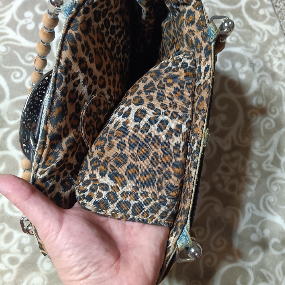 Western belted denim handbag - Picture 2 of 10